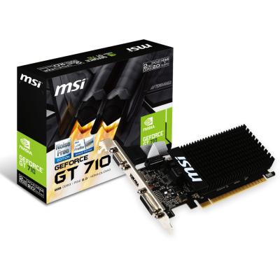 Купить Видеокарта MSI GeForce RGT 710 2GD3H LP 2GB DDR3 64-bit DL-DVI-D/HDMI/VGA в Алматы