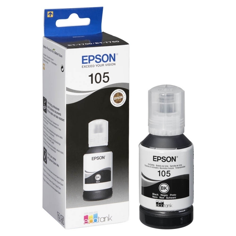 Купить Чернила Epson C13T00Q140 для L7160/L7180 черный пигмент в Алматы