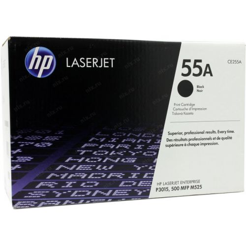 Купить Картридж лазерный HP CE255A черный, для Laser Jet P3015/P3011, 6000 страниц в Алматы