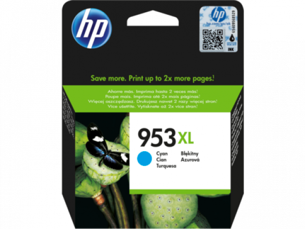 Купить Картридж струйный HP F6U16AE, 953XL, увеличенной емкости, голубой в Алматы