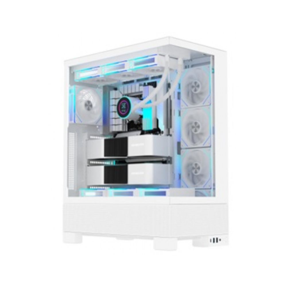 Купить Кейс FSP U691-WP, Panoramic ATX Ultra Tower, ATX(BTF), M-ATX, Mini-ITX, USB3.0 x 2, Type-C, TG, White в Алматы