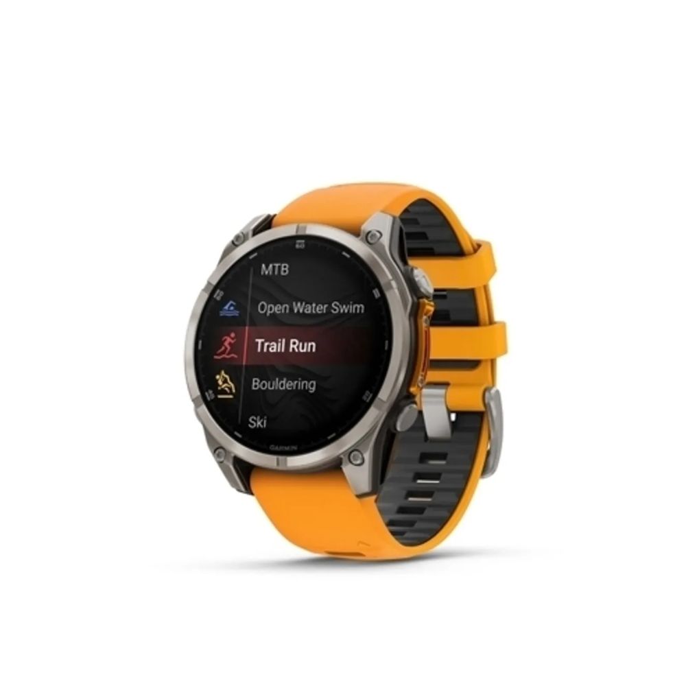 Купить Часы с навигаторомGarmin fenix 8 47mm, AMOLED, сапфир, светлые, оранжевый силикон, 010-02904-11 в Алматы