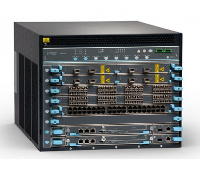 Купить Base EX9208 system configuration: 8-slot chassis with passive midplane and 1x fan tray, 1x EX9200-RE2 routing engine, 1x switch fabric-2 modules, 3x 2520W AC PSUs, and all necessary blank panels в Алматы
