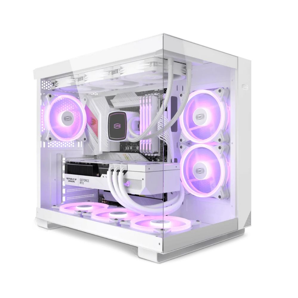 Купить Корпус PCCooler C3T500 ARGB WH ATX/MATX/ITX USB3.1 Gen 2 Type-C, USB3.0, USB2.0, 6xFAN ARGB included (1x сзади, 2x сбоку, 3x снизу ), White в Алматы