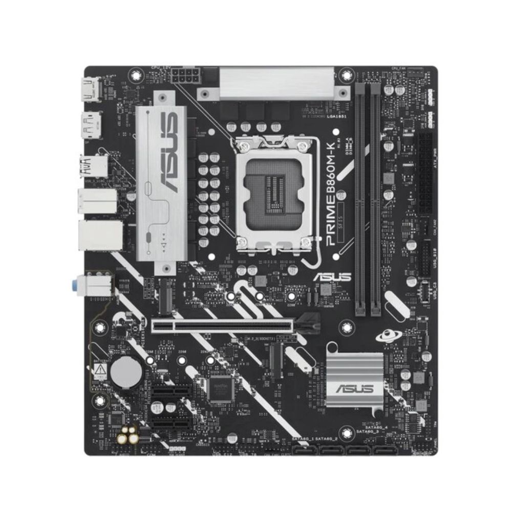 Купить Материнская плата ASUS PRIME B860M-K, LGA1851 B860 2xDDR5 4xSATA 2xM.2 HDMI DP USB-C mATX в Алматы