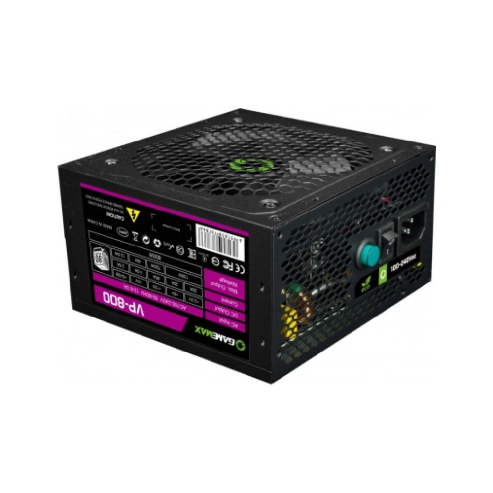 Купить БП 800W Gamemax VP-800 12CM  80PBronze ATX  3*IDE 6*SATA  2*PCI-E6+2P Non-modular в Алматы