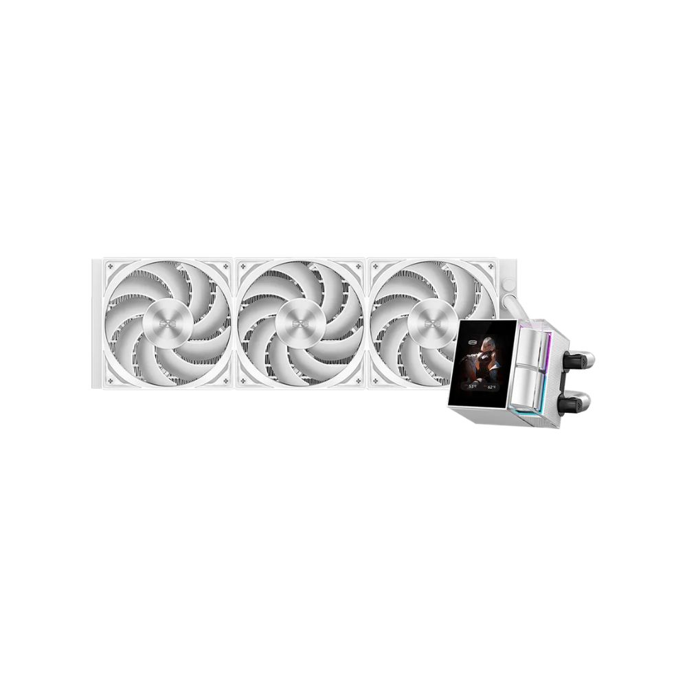 Купить Водяное охлаждение для CPU PCCooler DS360 Display WH 115X/1200/1700/1851/AM4/AM5 Белый в Алматы