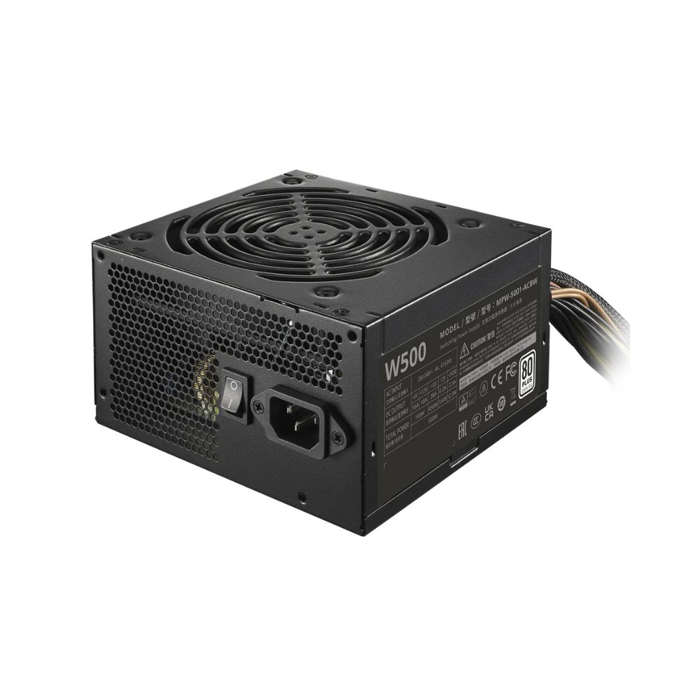 Купить Блок питания CoolerMaster ELITE NEX серия White W500 230V Active PFC КПД > 85% 200-240V. Надежный выбор для обычного пользователя ПК. Входящий в комплект 120-мм тихий вентилятор, Цвет: Черный MPW-5001-ACBW-BEU в Алматы