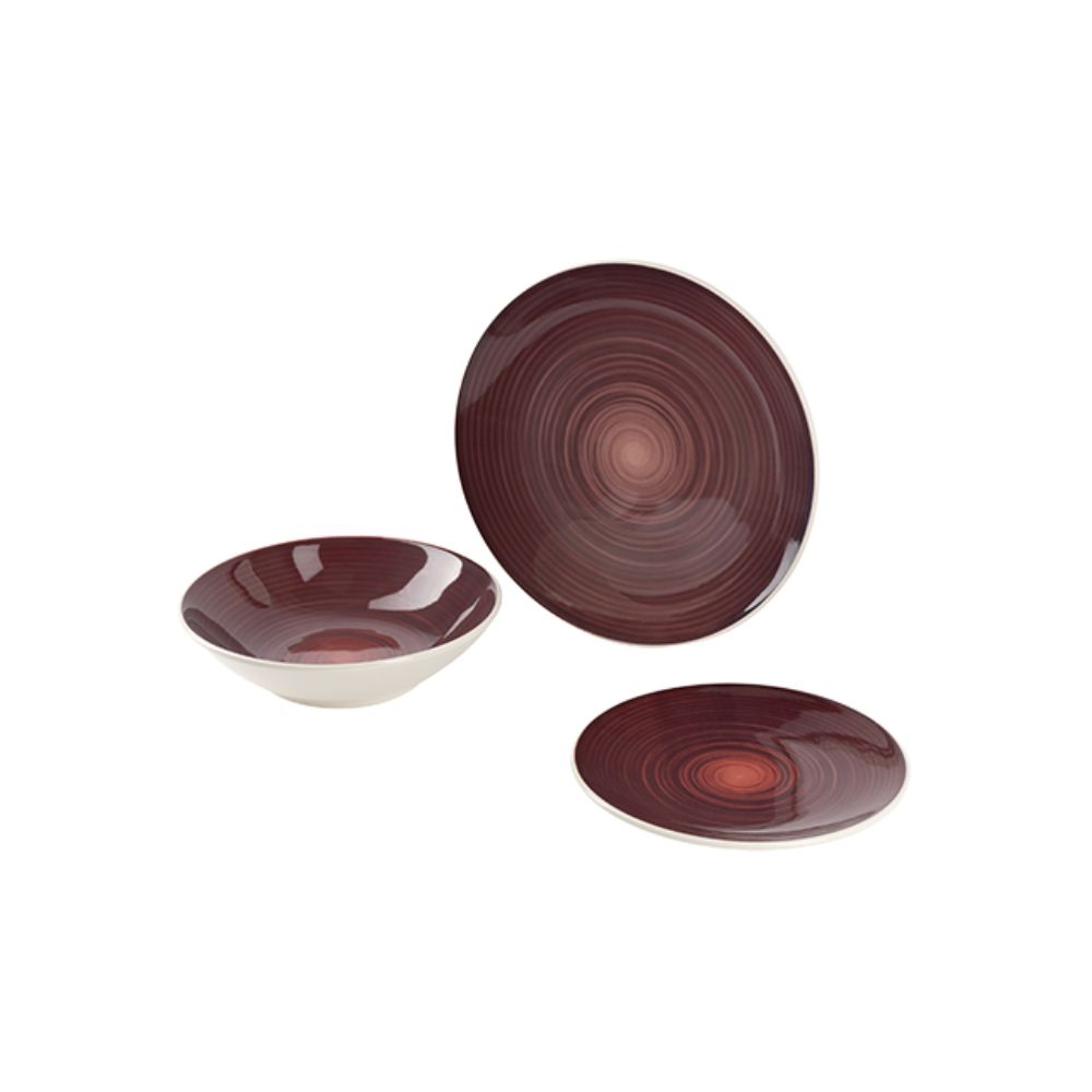 Купить Набор посуды Bergner Classique BG BG-10233-RD (12 тарелок) красный в Алматы