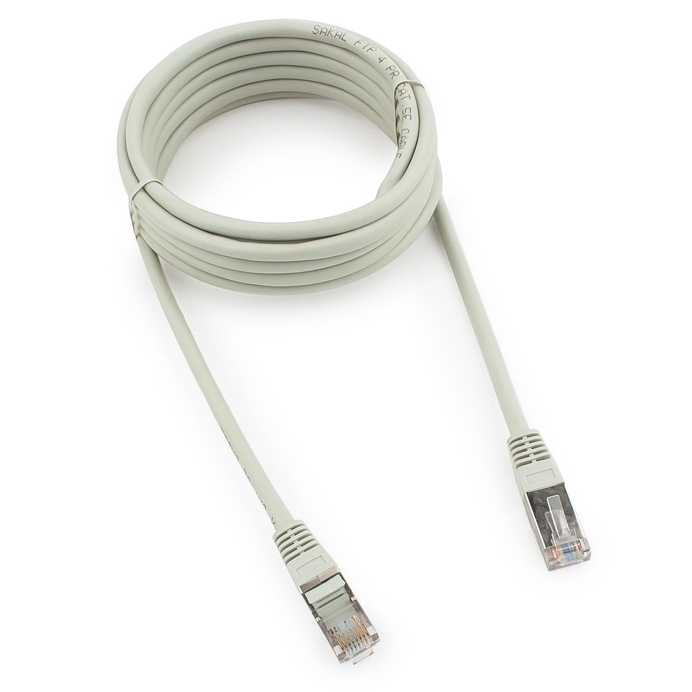 Купить Патч-корд FTP Cablexpert PP22-3m кат.5e, 3м, литой, многожильный (серый) в Алматы