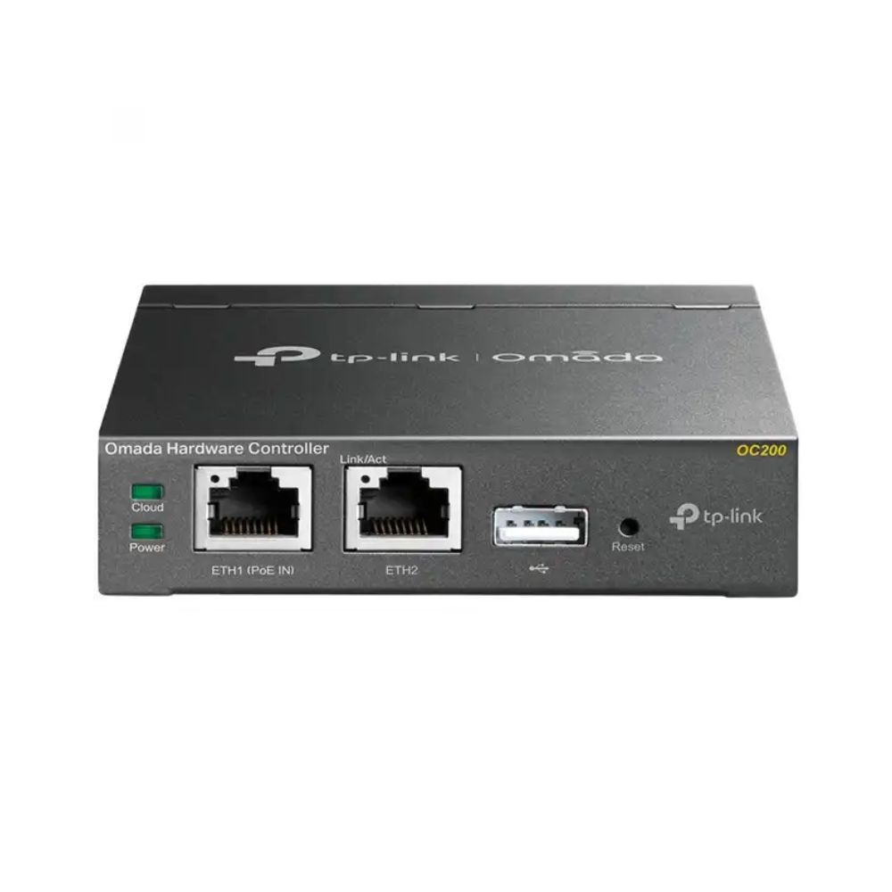 Купить Контроллер точек доступа облачный TP-Link OC200 <Omada SDN, 2 порта Ethernet 10/100 Мбит/с, 1 порт USB 2.0, 1 порт Micro USB, 802.3af/at PoE или Micro USB?5В постоянного тока/ минимальная сила тока 1A), до 100 точек доступа Omada, коммутаторов JetStr в Алматы