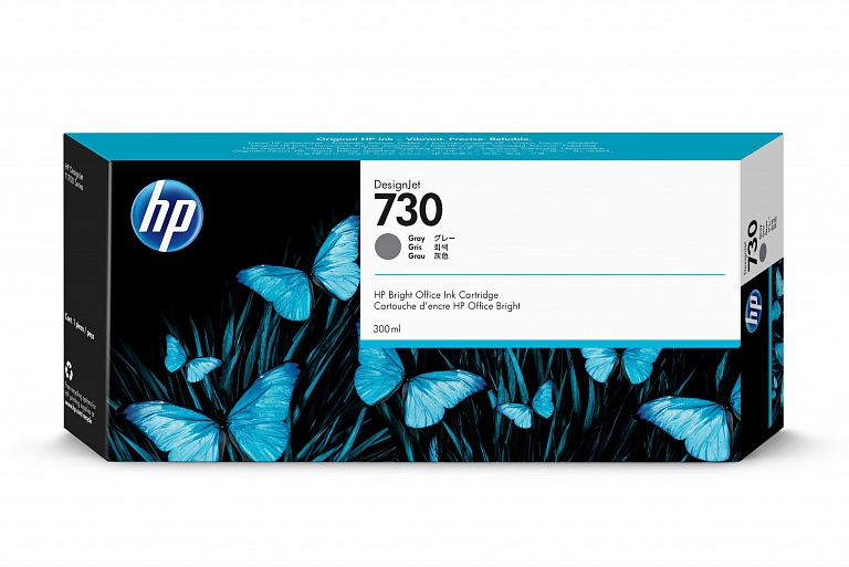 Купить Картридж HP Europe/P2V72A/Струйный широкоформатный/серый/№730/300 мл в Алматы