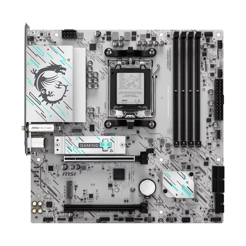 Купить Материнская плата MSI B840M GAMING PLUS WIFI6E AM5 4xDDR5 4xSATA3 RAID 2xM.2 HDMI Type-C mATX в Алматы