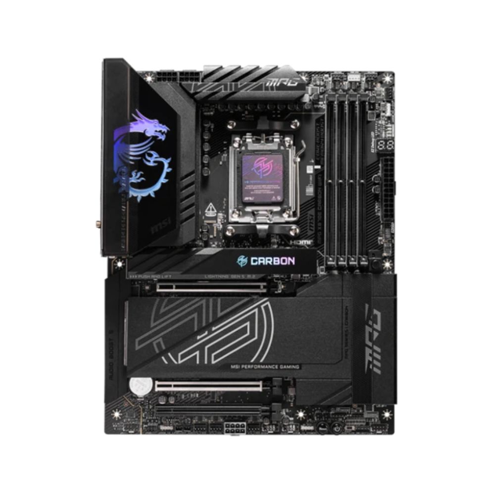 Купить Материнская плата MSI MPG X870E CARBON WIFI AM5 X870E 4xDDR5 4xSATA3 RAID 4xM.2 HDMI DP ATX в Алматы