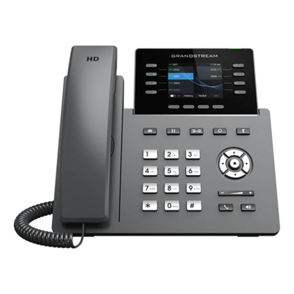 Купить Grandstream GRP2624, Carrier-Grade IP Phones, 8  line keys, 4 SIP accounts, Gigabit Ethernet ports, PoE, HD (with power supply) в Алматы