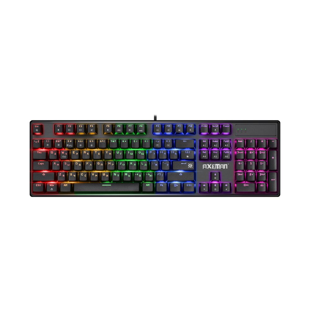 Купить Клавиатура игровая механическая Defender Axeman GK-302 RU черный в Алматы