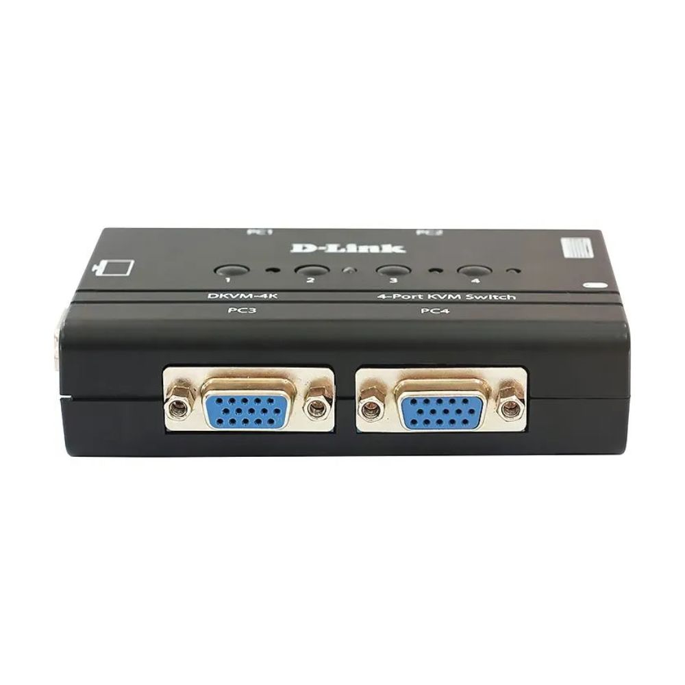 Купить D-Link DKVM-4K/B3A 4-порт переключатель KVM с портами PS/2 и VGA в Алматы