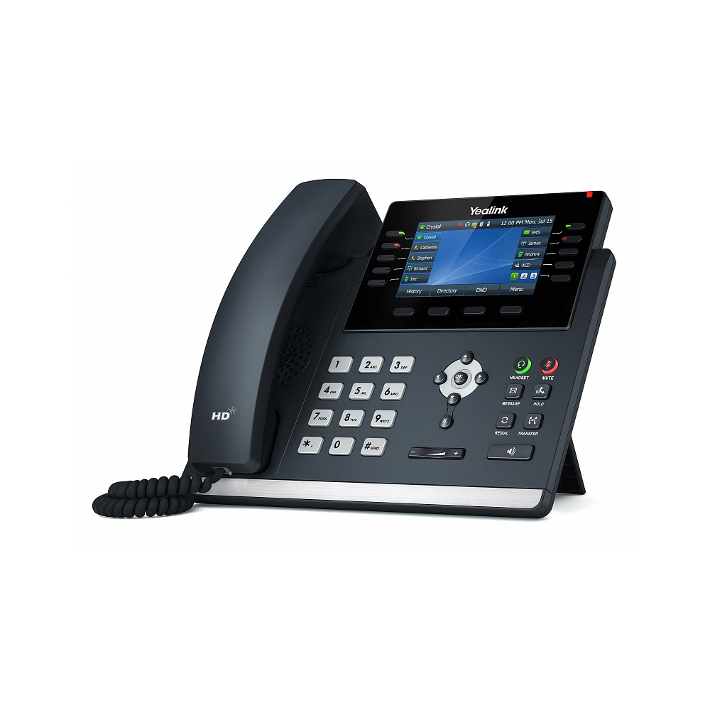 Купить Yealink SIP-T46U (цветной экран, 2 порта USB, 16 аккаунтов, BLF,  PoE, GigE) без БП в Алматы