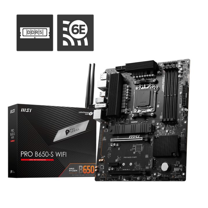 Купить Материнская плата MSI PRO B650-S WIFI,&nbsp;AM5 B650 4xDDR5 в Алматы
