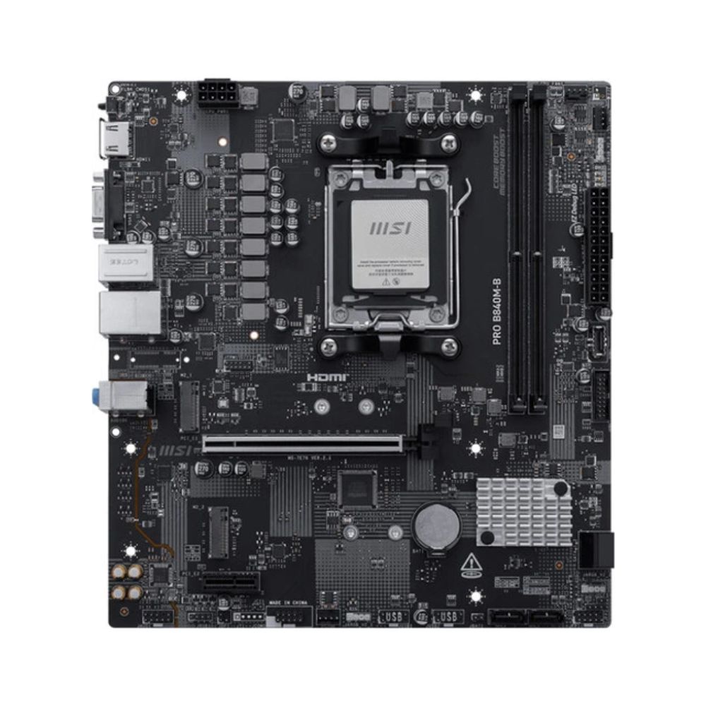 Купить Материнская плата MSI PRO B840M-B AM5 2xDDR5 4xSATA3 RAID 2xM.2 HDMI VGA mATX в Алматы