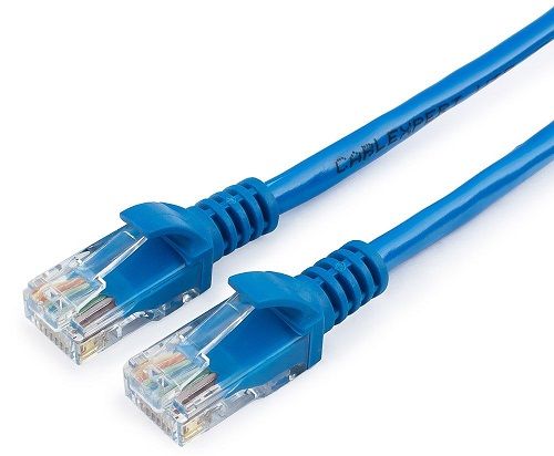 Купить Патч-корд UTP Cablexpert PP12-20M/B кат.5e, 20м, литой, многожильный (синий) в Алматы