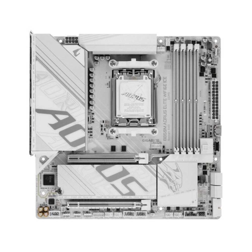 Купить Сист.плата Gigabyte B850M A ELITE WF6E ICE, B850, 4xDDR5, PCI-E5 x16, 3xM.2, SATA6, HDMI, DPx2, Wi-Fi6E, LAN2.5GbE, BOX в Алматы