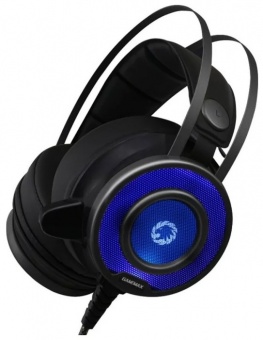 Купить Наушники микрофон игровые GameMax G200 Headset <20Hz-20kHz, 32 Om, 108dB (1KHz), 2.5m, 3.5 mmX2 USB> в Алматы