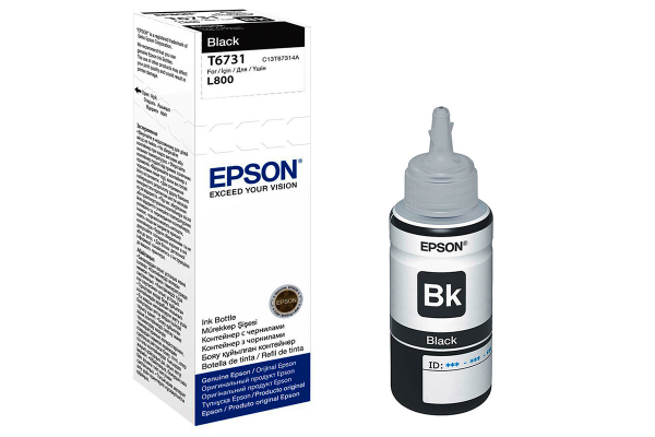 Купить Чернила Epson C13T67314A L800/1800/810/850 черный в Алматы
