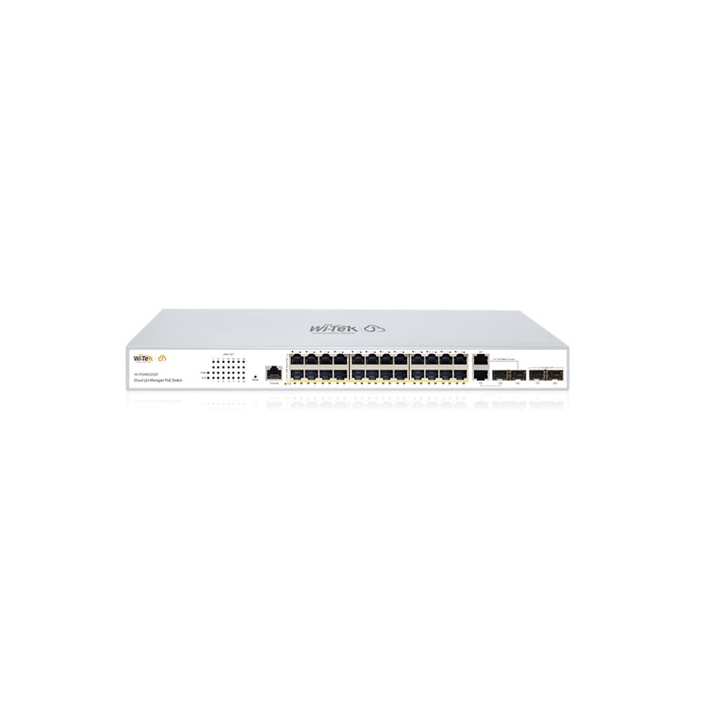 Купить Коммутатор L2 PoE бюджет 400Вт, порты 24GE PoE, 2comboSFP, 2SFP, Cloud в Алматы