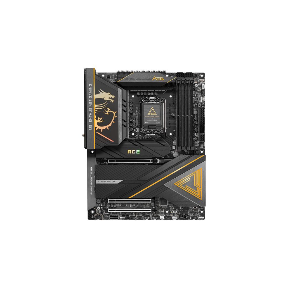 Купить Сист.плата MSI MEG Z890 ACE, Z890, LGA1851, 4xDDR5, 3xPCI-E x16, M2, SATA, Thunderbolt, WIFI7, BOX в Алматы
