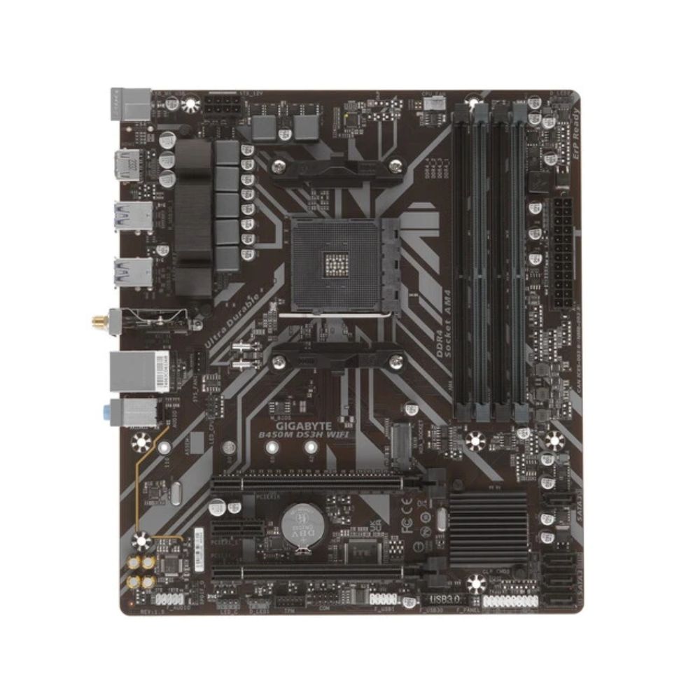 Купить GIGABYTE MB AM4 B450 4 x DDR4 1 x M.2 4 x SATA 1 x HDMI Micro ATX в Алматы