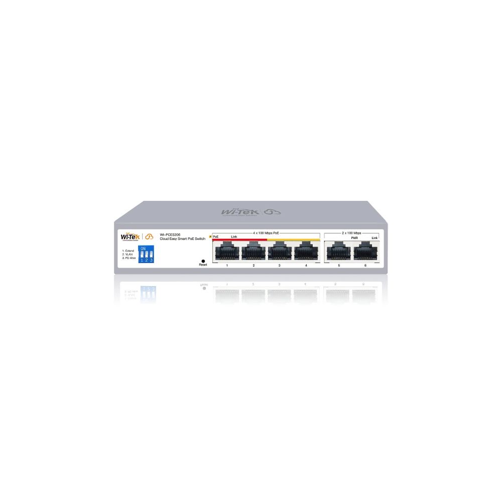 Купить WI-PCES206, настраиваемый PoE 60Вт, порты 4FE PoE + 2FE, Easy Smart в Алматы