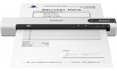 Купить Мобильный сканер Epson WorkForce DS-80W, А4, CIS, 4сек/А4, USB, WIFI, питание от USB/аккумулятора, B11B253402 в Алматы