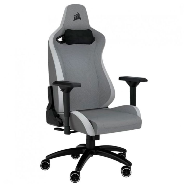 Купить Кресло Corsair TC200 Soft Fabric Light Grey-White CF-9010048-WW в Алматы