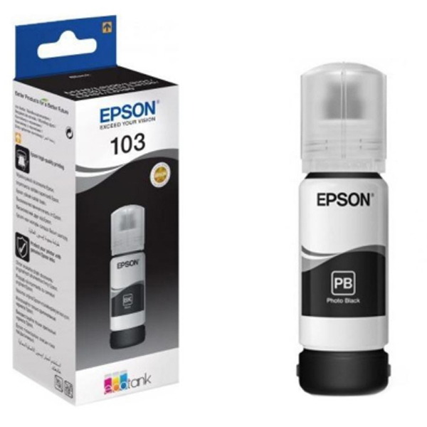 Купить Чернила Epson C13T00S14A 103 EcoTank для L3100/L3101/L3110/L3150 черный в Алматы