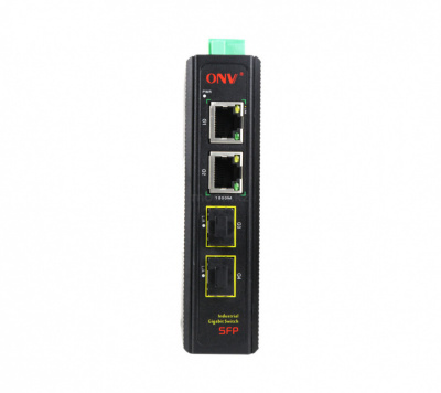 Купить Коммутатор индустриальный 2-портовый ONV-IPS33042F <2 x 10/100/1000M copper RJ45 ports   2 x Gigabit SFP optical slots> в Алматы
