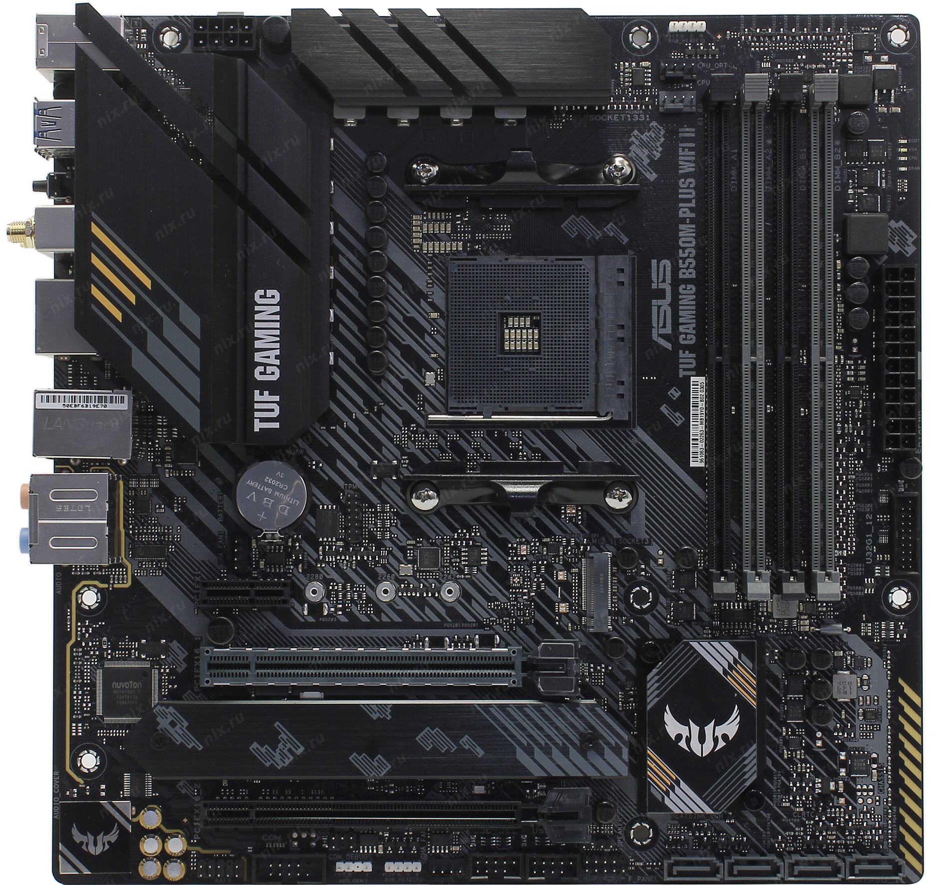 Купить Материнская плата ASUS TUF GAMING B550M-PLUS WIFI II AM4 4xDDR4 4xSATA3 RAID 2xM.2 HDMI DP mATX в Алматы