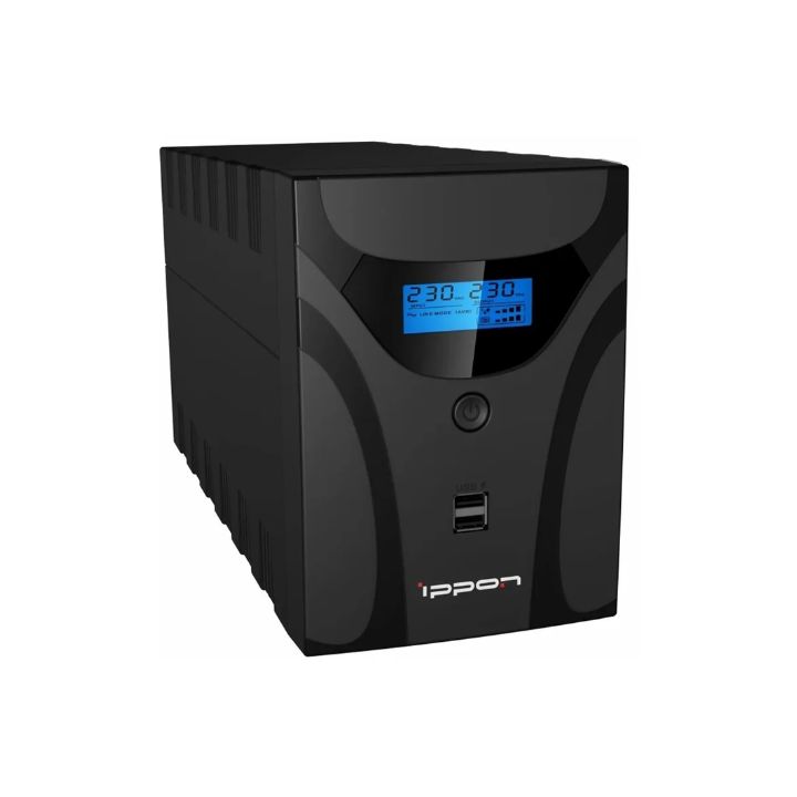 Купить ИБП Ippon Smart Power Pro II 1200 Euro, 1200VA, 720Вт, AVR 162-290В, 4хEURO, управление по USB, RJ-45, LCD в Алматы