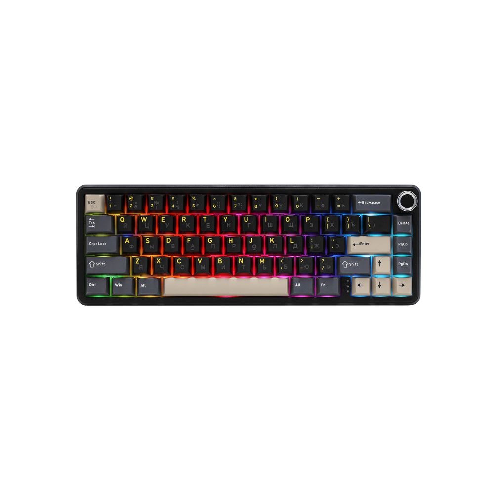 Купить Клавиатура Attack Shark X66 Star Black, Mechanical, 66 keys, 2.4/BT/USB-C, EN/RU/KZ, 3000mAh, RGB в Алматы