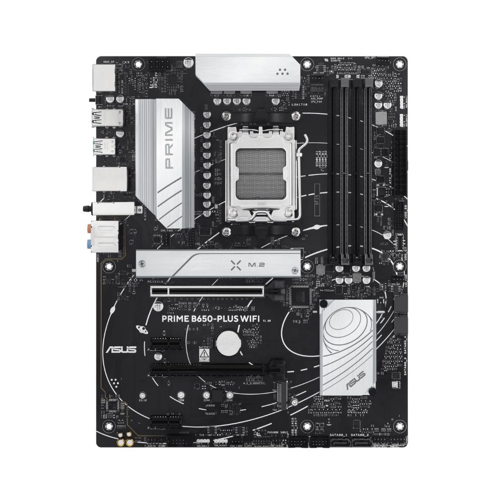 Купить Материнская плата ASUS PRIME B650-PLUS WIFI AM5 4xDDR5 4xSATA3 RAID 2xM.2 HDMI DP ATX в Алматы