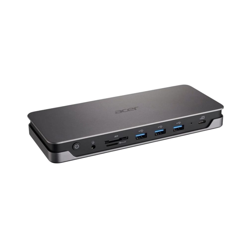 Купить Док-станция USB Type-C Acer EU/CH кабель питания /Power button, 1 x Headset / speaker jack (3.5 mm), 1 x SD Card Reader, 3 x USB 3.1 Gen1 Type-A, Indicator light, 1 x Host USB Type-C, 1 x USB 3.1 Gen1 Type-C, 1 x RJ45 (Ethernet), 2 x HDMI 2.0, 1 x Di в Алматы