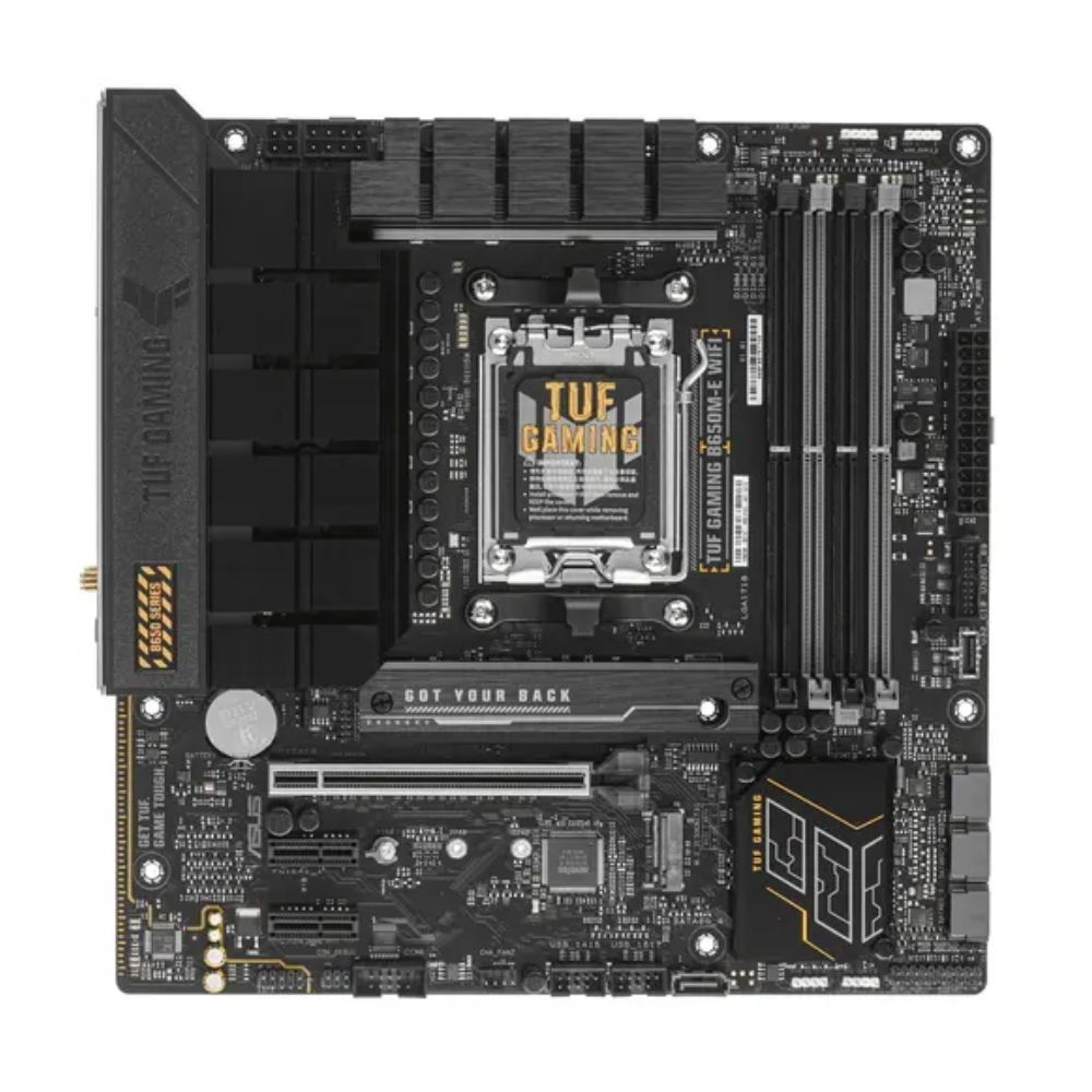 Купить Материнская плата ASUS TUF GAMING B650M-E WIFI AM5 4xDDR5 4xSATA3 RAID 2xM.2 2xDP HDMI mATX в Алматы