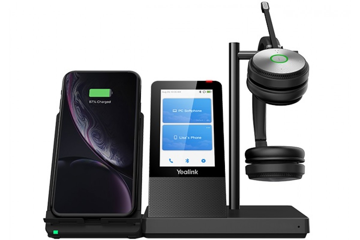 Купить Yealink WH66 Dual UC Дуо, Беспроводная, HD звук, 160м DECT, Шумоподав, Дисплей 4**, USB-хаб, Bluetooth в Алматы
