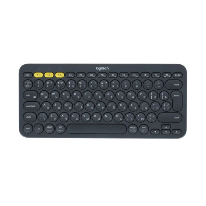 Купить Клавиатура беспроводная Logitech K380 (DARK GREY, Multi-Device, Bluetooth Classic (3.0), 2 батарейки типа ААА) в Алматы