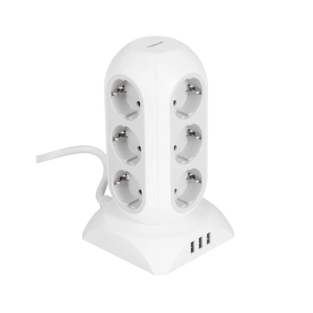 Купить Сетевой фильтр Tessan / TPS02-DE - 2М, 3xUSB, 12 розеток в Алматы