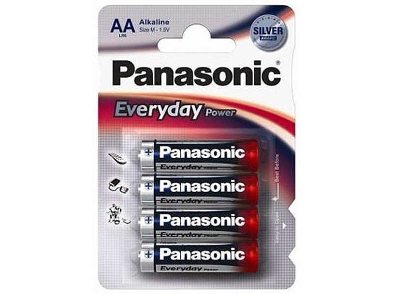 Купить Батарейка щелочная PANASONIC Every Day Power AA/4B /  в Алматы