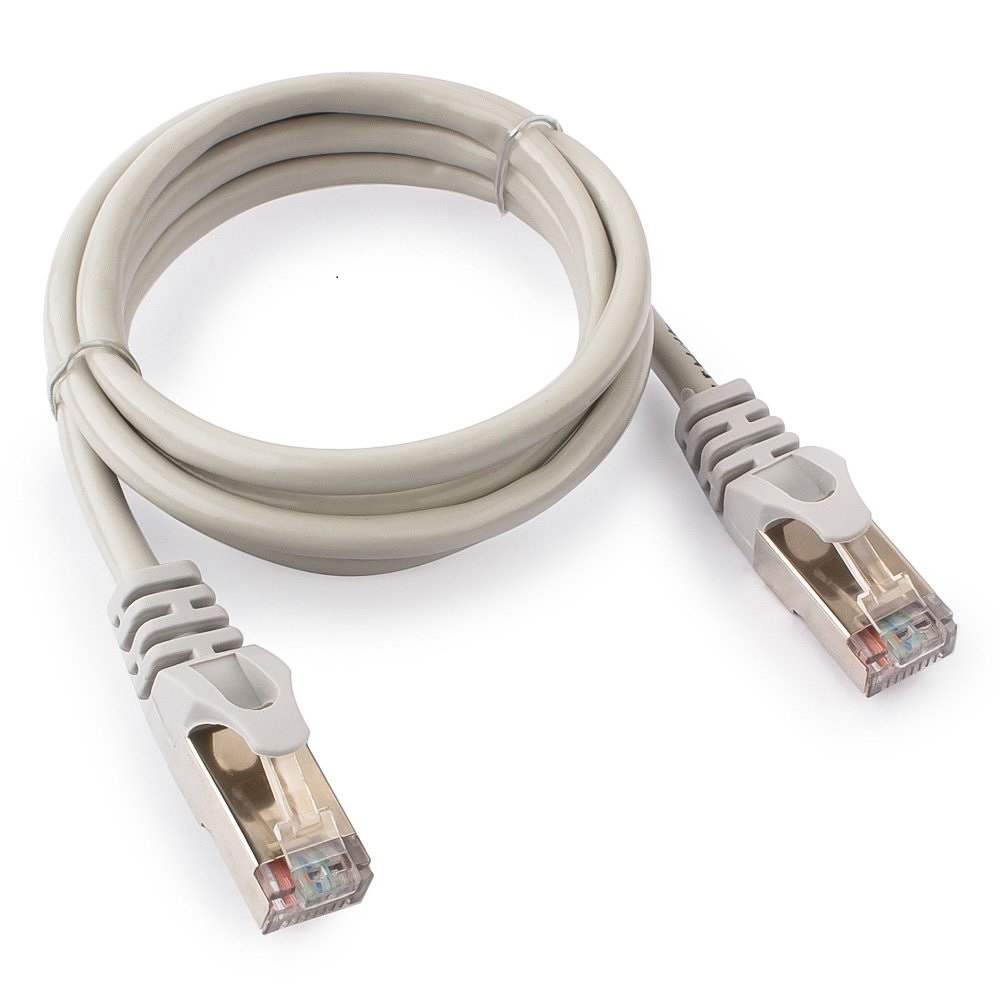 Купить Патч-корд FTP Cablexpert PP22-1m кат.5e, 1м, литой, многожильный (серый) в Алматы