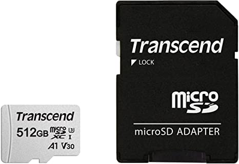 Купить Карта памяти MicroSD 512GB Class 10 U3 A1 Transcend TS512GUSD300S-A в Алматы