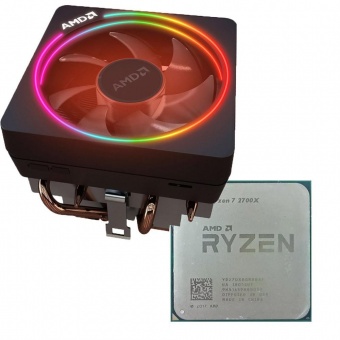 Купить Процессор AMD Ryzen 7 2700X 3,7Гц (4,3ГГц Turbo) Pinnacle Ridge 8-ядер 16 потоков, 4MB L2, 16 MB L3, 105W, AM4, MultiPack with cooler AMD Wraith Prism, YD270XBGAFMPK в Алматы