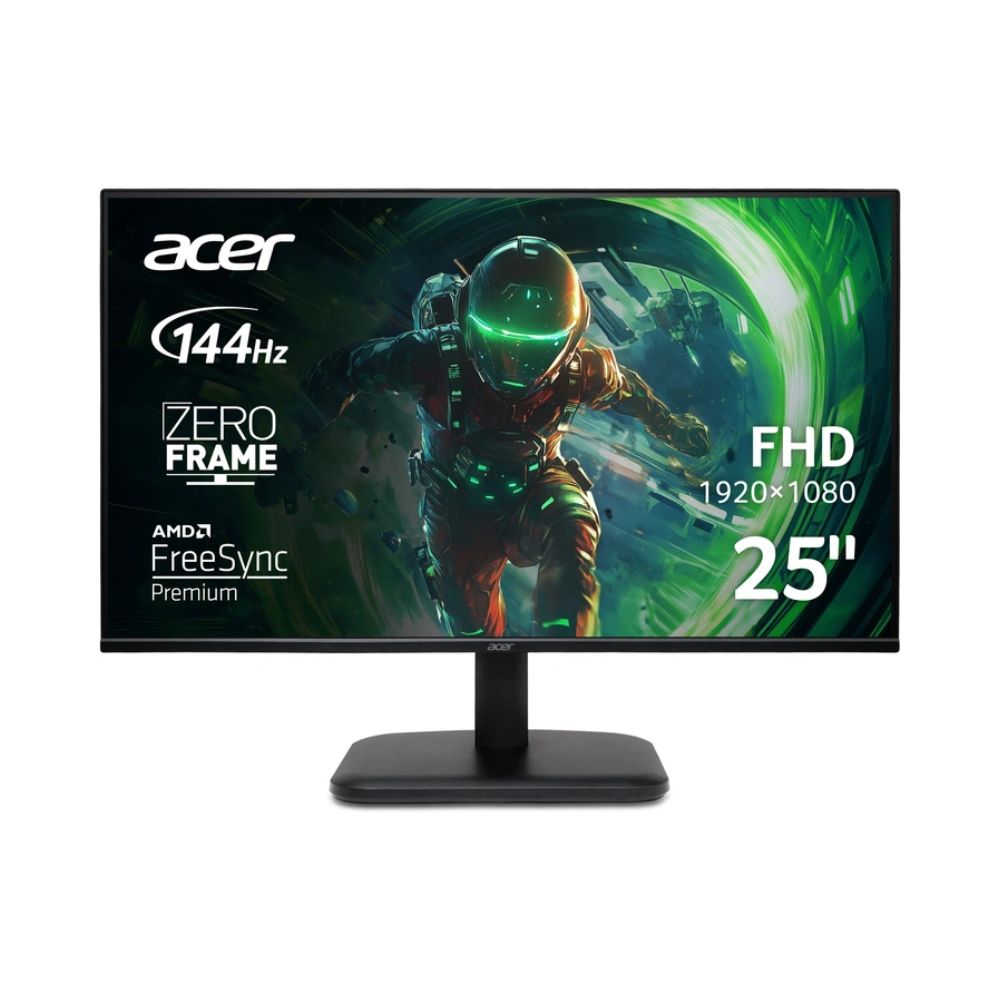 Купить Монитор Acer EK251QP6bi (EK1 Series) 24.5* (62 см) / 1920?1080 Full HD / IPS / ZeroFrame / 144Hz / 4 мс (GTG), 1 мс (VRB) / 250 кд/м? / 1? VGA + 1? HDMI 1.4 / FreeSync / 99% sRGB / Черный корпус / в комплекте кабели: HDMI + питание в Алматы